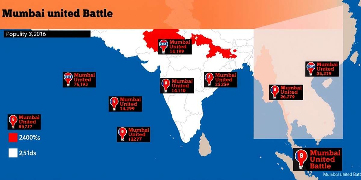 Mumbai United Battle Regional Popularity in India Mumbai United Battle download statistics map showing popularity across Indian states